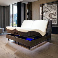 Healthtec Lit Intelligent Zéro Gravité, Grand Lit Double (King Size) Séparé avec Sommier Articulé Électrique