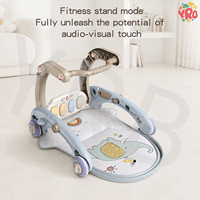 Nouveau design : Centre d'activités 10-en-1 pour bébé, transformable en trotteur, balançoire, tapis de jeu, porteur et table d'éveil, de la naissance à la petite enfance