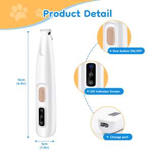 Tondeuse pour animaux de compagnie étanche avec lumière LED pour la tonte des pattes, des oreilles, du visage, du derrière et des sourcils, rechargeable par USB pour chien - Product Image 5