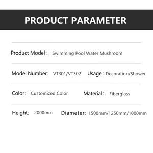 <span class=keywords><strong>Piscine</strong></span> extérieure en acier inoxydable pour enfants avec dessin animé parapluie champignon cascade douche amusant caractéristique de l'eau - Product Image 2