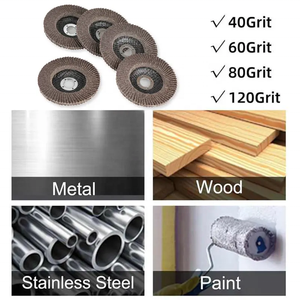 Disques abrasifs de qualité supérieure avec support en fibre de verre, <span class=keywords><strong>disque</strong></span> à lamelles en oxyde d'aluminium calciné de 4/4,5 pouces <span class=keywords><strong>pour</strong></span> le ponçage et l'utilisation avec une <span class=keywords><strong>meuleuse</strong></span> - Product Image 6