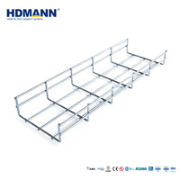 Système de support pour paniers suspendus en fil d'acier Hdmann, électrogalvanisé, avec chemin de câbles en treillis métallique pour centre de données et salle de serveurs