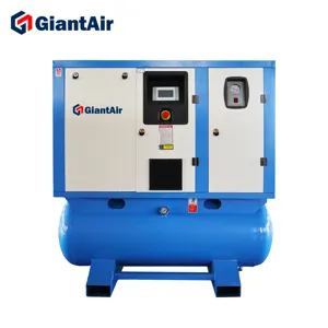 GiantAir All-in-one 3.7KW/5HP 탱크와 건조기를 가진 회전하는 나사 공기 압축기 공기 압축기 압축기 de tornillo