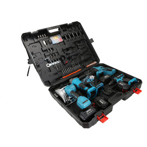 Juego de herramientas: Taladro percutor de iones de litio, amoladora angular, taladro eléctrico y llave, juego de cuatro piezas, 2 baterías universales - Product Image 3