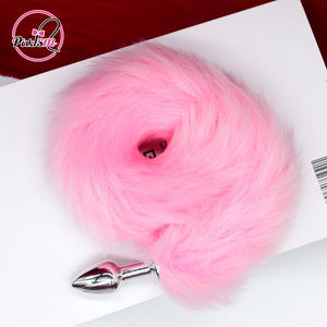 Pinksm Fox Tail Metal <span class=keywords><strong>Anal</strong></span> Plug Sexy Plush Butt Plug BDSM Accesorios Juego para adultos y juguete de cosplay en varios colores - Product Image 5