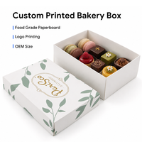 Boîte cadeau en carton recyclable avec couvercle et base, écologique, pour pâtisserie, dessert, bonbons, mariage, vente en gros