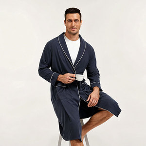 Conjunto de Ropa de Dormir para Hombre, Bata de Bambú, Algodón Orgánico, Satén, Venta al Por Mayor, Personalizable - Product Image 1