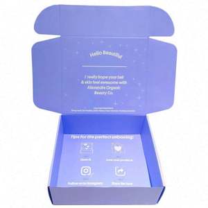 Boîtes d'expédition en carton ondulé beige gaufrées avec dorure et pelliculage mat, emballage postal recyclable pour petites entreprises - Product Image 4