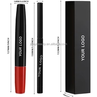 Kit de maquillage pour lèvres de luxe 3 en 1 Rouge à lèvres mat imperméable personnalisé Brillant à lèvres hydratant Crayon à lèvres végétalien Ensemble de lèvres longue durée