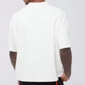 T-shirt blanc streetwear pour homme, col en V, sans manches, coupe ample, en coton, décontracté, basique, style chinois - Product Image 3