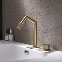 Robinet de lavabo mural moderne en laiton massif chromé, monotrou, monocommande, certifié NSF, avec cartouche céramique à débit contrôlé