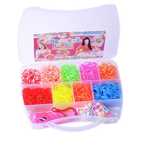 1000pcs TPR Rubber Bands Handmade DIY Craft KIts Colorful Loom Bands Wholesale Kids Toys