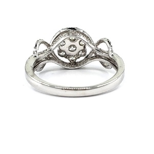 Chine Direct Usine Bijoux Top ventes Meilleure Qualité 14k Solide Or Blanc Diamant Naturel Rond Twist Anneaux Cluster Pour Cadeau - Product Image 2