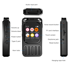 Grabadora de <span class=keywords><strong>voz</strong></span> V78 AI, reproductor de <span class=keywords><strong>MP3</strong></span>, aplicación de conexión de <span class=keywords><strong>voz</strong></span> <span class=keywords><strong>a</strong></span> <span class=keywords><strong>texto</strong></span>, grabación de activación de <span class=keywords><strong>voz</strong></span>, pantalla táctil, grabación prolongada de 1200mAh - Product Image 6