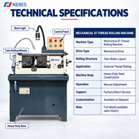 Machine à rouler les fils semi-automatique Neres 2.2KW, haute productivité, contrôle de qualité élevé pour la fabrication de fils de boulons