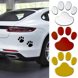 1pair/set 3D <strong>Stickers</strong> Paw Animal Dog Cat Cool <strong>Design</strong> Bear Foot Prints Footprint <strong>Decal</strong> <strong>Car</strong> <strong>Stickers</strong> for Auto Motorcycle