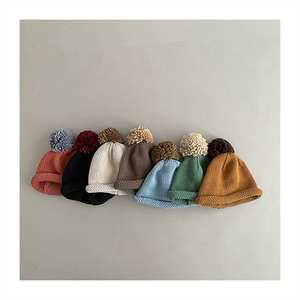 Ropa de bebé de algodón <span class=keywords><strong>orgánico</strong></span> neutro recién nacido de gran tamaño de punto elástico Topknot Bow Cute Baby Bonnet - Product Image 1