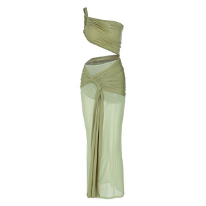 Sexy Backless Breastplate Tops Slim <b>Split</b> Half-body <b>Skirt</b> Women's 2 Piece Set Fashion - Product Image 6