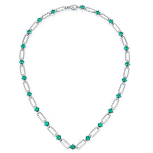 ขายส่งเครื่องประดับแฟชั่นปี 2024 ผลิตภัณฑ์สีเขียว เครื่องประดับเงินแท้ สร้อย ลูกปัด ชุบนาโน โกเมน รูปทรงสัตว์ ซิลิโคน สำหรับทุกเพศ - Product Image 1