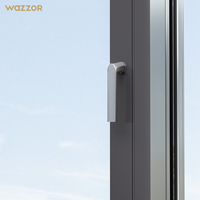 Ventanas de Aluminio Abatibles Modernas de Diseño Nuevo Wazzor, Perfil de Aluminio para Ventanas con Marco Interior