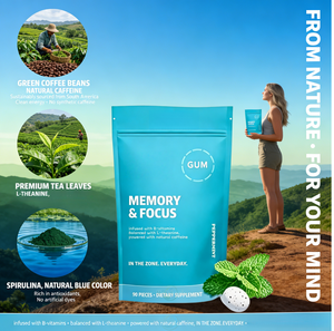 Helikesi Chewing-gum à la caféine naturelle avec L-théanine et vitamines B <span class=keywords><strong>pour</strong></span> la clarté mentale, la fonction cérébrale et l'énergie - Product Image 4