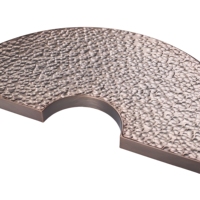 Manija de puerta semicircular de diseño personalizado de gama alta Acero inoxidable moderno con revestimiento de cobre para hoteles