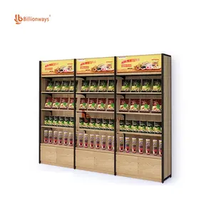 5 tiers dubbelzijdig supermarkt houten fruit groente display rack