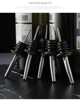 Verseur à vin rapide en acier inoxydable noir 304 avec bec verseur et bouchon, accessoires de bar et de cuisine pour bouteilles d'alcool, écologique