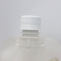 Pochette souple portable refermable avec bec verseur en PE blanc de 500 ml, imprimée avec logo personnalisé par gravure, pour boissons, lait, eau, liquides et bière