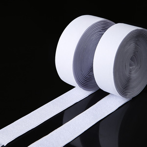 Bande Velcro double face avec adhésif, fixation robuste à crochets et boucles pour rideaux et portes, en nylon - Product Image 1