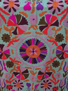 Couverture en coton Suzani brodée, drap de lit, couvre-lit, Suzani ouzbek, tapis mural Suzani, décoration bohème pour la maison, assortiment de fournitures B2B - Product Image 2