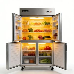 Réfrigérateur à deux portes de conception américaine, équipement de cuisine commerciale, réfrigérateur en acier inoxydable pour restaurant - Product Image 1