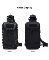 Sac de poitrine imperméable et durable pour sports de plein air, sac à bandoulière avec fermeture éclair, porte-canne, style tendance, doublure Oxford, couleur et logo personnalisables