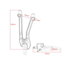 Reposapiés trasero RTS para motocicleta, accesorios de pasajero para <span class=keywords><strong>HONDA</strong></span> Rebel <span class=keywords><strong>300</strong></span>, 500, CMX300, CMX500, 2017 - <span class=keywords><strong>2022</strong></span> - Product Image 6