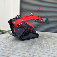 Mini-chargeuse compacte sur chenilles avec écran de surveillance numérique, composé de caoutchouc durable et haute efficacité