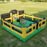 Taureau mécanique gonflable commercial en PVC, design écologique, capacité supérieure à 500 kg, dimensions 5x5x2m, couleurs personnalisées, logo personnalisé