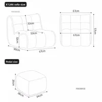 Fauteuil pouf en tissu design pour salon, canapé individuel créatif, canapé de loisirs pour balcon, canapé tatami