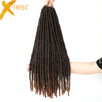 Cheveux synthétiques pour tresses, extensions de dreadlocks douces, ombrées, faux locs, tresses au crochet