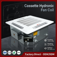 Unité de ventilation à cassette 4 voies avec pompe de vidange intégrée pour système CVC d'hôtel, certifiée CE, fournisseur OEM