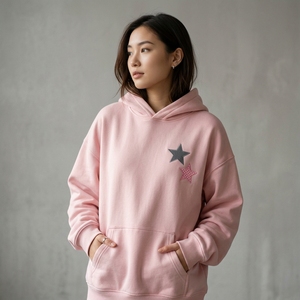 Women's Custom Logo Winter <b>Pullover</b> Hoodie Cotton Sweatshirt With 3d Embroidered Three-dimensional Pattern Washed <b>Jumper</b> - Product Image 2