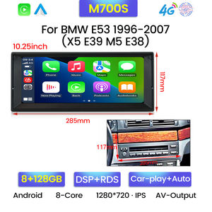 شاشة Mekede 8-Core 8 + igb IPS شاشة مشغل فيديو مركبة محمولة على BMW E53 من نوع X5 E39 M5 E38 - Product Image 5