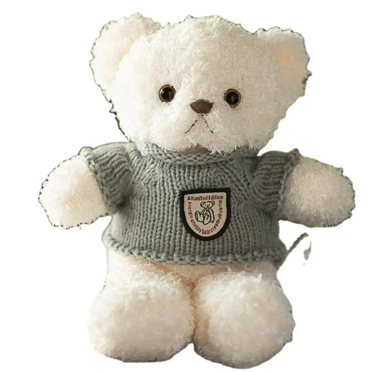 wholesale 10 inch stuffed teddy bear plush with clothes cute gifts plush bear with clothes stuffed teddy bear with clothes