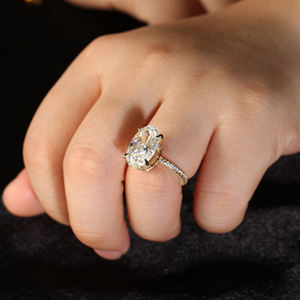 Кольцо MaiYi Moissanite Gra Flower из позолоченного серебра с натуральным камнем в скандинавском стиле для мужчин и женщин - Product Image 6