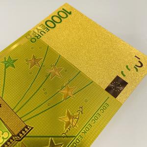 Billet de banque européen en feuille d'or 1000 <span class=keywords><strong>euros</strong></span>, pièce commémorative plaquée or 24 carats, billet de banque en feuille d'or pour collection, <span class=keywords><strong>billets</strong></span> de banque en feuille d'or - Product Image 5