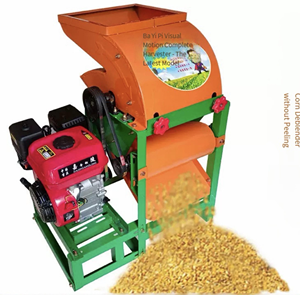 Sgranatore di Mais con Funzione di Sbucciatura, Macchina Monofase con Motore a Benzina, Mietitrebbia per Mais Senza Pelatura - Product Image 1