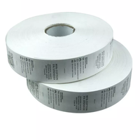 Rouleau d'étiquettes en taffetas de nylon blanc 30 mm * 200 m pour vêtements, ruban en taffetas