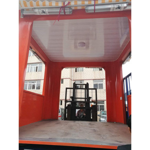 Food truck en acier inoxydable, 4 roues, style capsule moderne, cuisine mobile extérieure avec espace de préparation et alimentation intégrée - Product Image 3