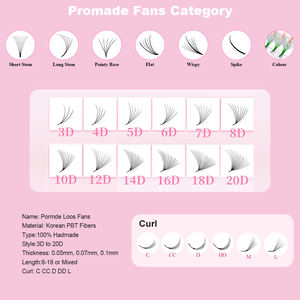 Наборы готовых объемных ресниц Abonnie Cashmere: ручная работа, свободные, длинные, с заостренным основанием, 8D, 10D, 12D, 14D, 16D, 18D, 20D, для быстрого наращивания - Product Image 6