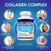 Offre Spéciale – 90 Capsules de Collagène Complexe Type I, II, III, V, X, pour Peau, Cheveux et Ongles, 1800 mg, à Absorption Améliorée