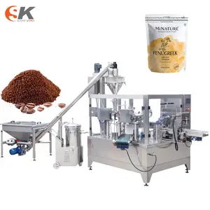 Automatic Stand Up Zipper Bag Protein Matcha doypack Pouch packing machine Sachets Spices Coffee Powder Packaging Machine